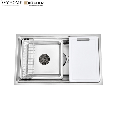 Chậu rửa chén bát 1 hố inox 304 KOCHER TERA S7644 76cm - Chính hãng