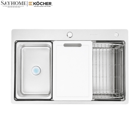 Chậu rửa chén bát 1 hố inox 304 KOCHER TERA S7648 76cm - Chính hãng