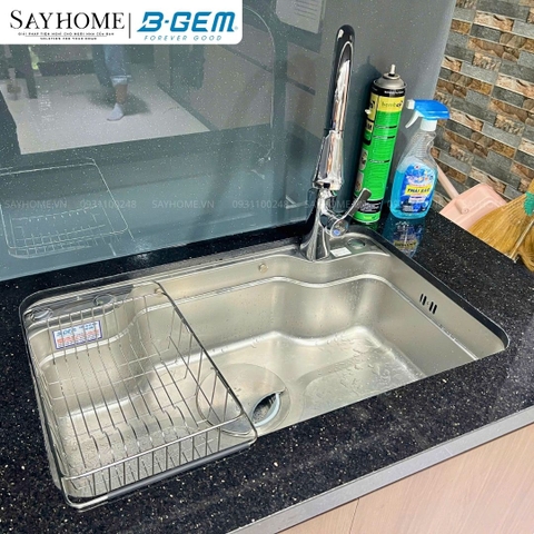 Combo Mua Chậu rửa inox BGEM BG-7848 SKY 3D – Tặng Vòi rửa dây rút BG-V02K tại thành phố Hồ Chí Minh