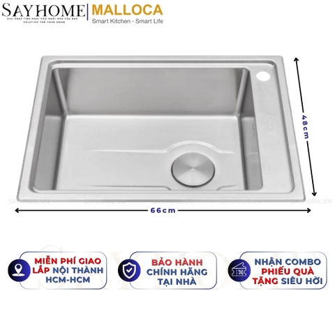 Chậu rửa chén inox MALLOCA MS 5066W - Hàng chính hãng