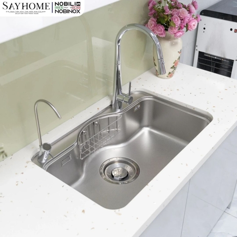 Chậu rửa chén bát 1 hố NOBINOX ROSA NN975D 78cm - Bảo hành lên đến 10 năm