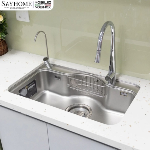 Chậu rửa chén bát 1 hố NOBINOX ROSA NN975D 78cm - Bảo hành lên đến 10 năm