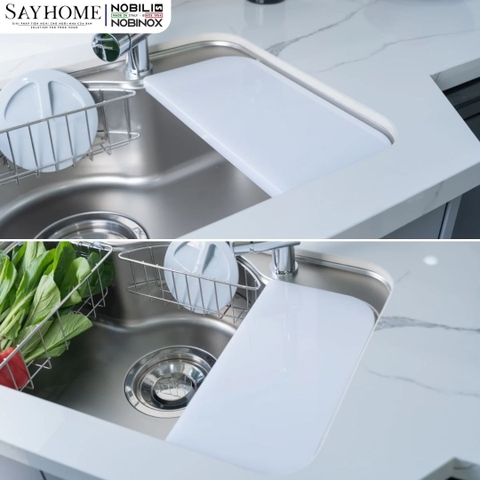 Chậu rửa chén bát 1 hố NOBINOX ROSA NN975D 78cm - Bảo hành lên đến 10 năm