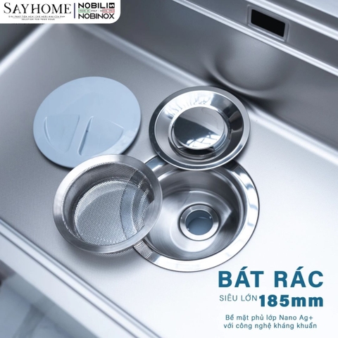 Chậu rửa chén bát 1 hố NOBINOX ROSA NN975D 78cm - Bảo hành lên đến 10 năm