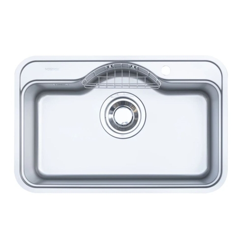 Chậu rửa chén bát 1 hố NOBINOX ROSA NN975D 78cm - Bảo hành lên đến 10 năm