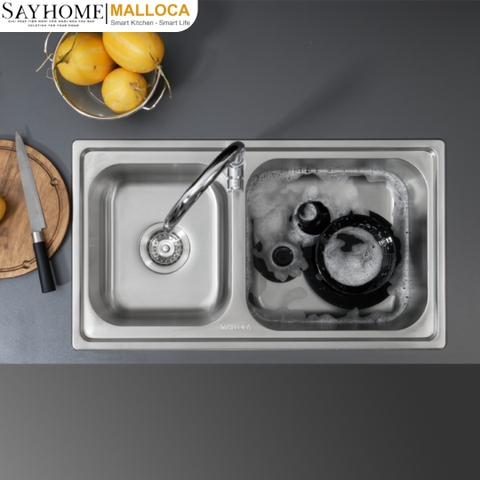 Chậu rửa chén inox MALLOCA MS 2076E/ 2076EP - Hàng chính hãng