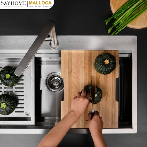 Chậu rửa chén inox 1 hố Malloca Slide MS 861 tại thành phố Hồ Chí Minh