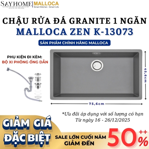 Chậu rửa đá MALLOCA ZEN K-13073 1 ngăn - Hàng chính hãng