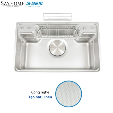 Chậu rửa chén bát 1 hố inox 304 B-GEM BG - 7545CGT, BG - 7848CGT, BG - 8050CGT tại thành phố Hồ Chí Minh