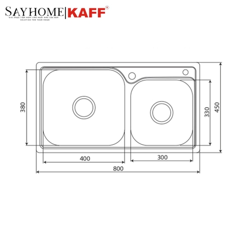 Chậu rửa inox KAFF KF-M8045GHR- Hàng chính hãng