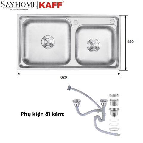 Chậu rửa INOX KAFF KF-M8245GHR - Bảo hành chính hãng 5 năm