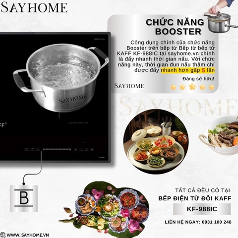 Bếp từ kết hợp hồng ngoại KAFF KF-988IC tại thành phố Hồ Chí Minh