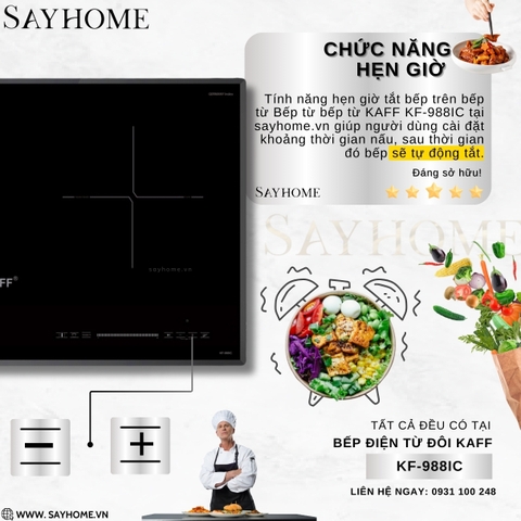 Bếp từ kết hợp hồng ngoại KAFF KF-988IC tại thành phố Hồ Chí Minh