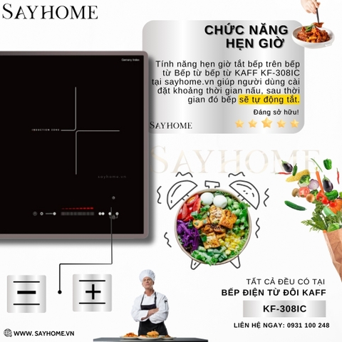 Bếp từ kết hợp hồng ngoại đôi KAFF KF-308IC tại thành phố Hồ Chí Minh