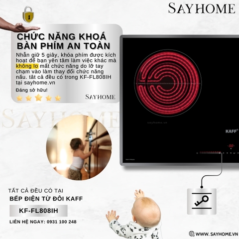 Bếp từ kết hợp hồng ngoại KAFF KF-FL808IH tại thành phố Hồ Chí Minh