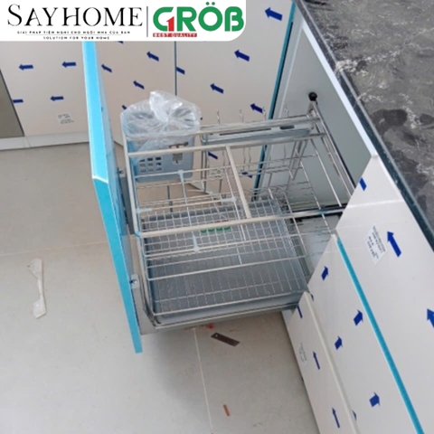 Kệ đựng dao thớt GROB CS304-20/25/30/35/40 NEW đa năng inox 304, nan vuông - Hàng chính hãng GROB