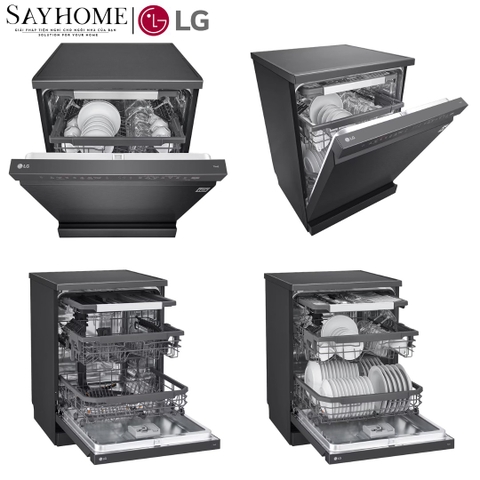 Máy rửa bát LG màu đen nhám LDT14BLA4.ABMPEVN 14 bộ đồ ăn Châu Âu - Bảo hành chính hãng