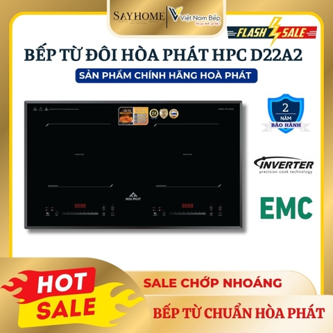 Bếp từ đôi Hoà Phát HPC D22A2 - Bảo hành 24 tháng