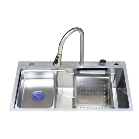 Bộ chậu rửa chén bát 1 hố inox 304 B-GEM BG - 7546LV, BG - 7846LV 75/78cm - Chính hãng