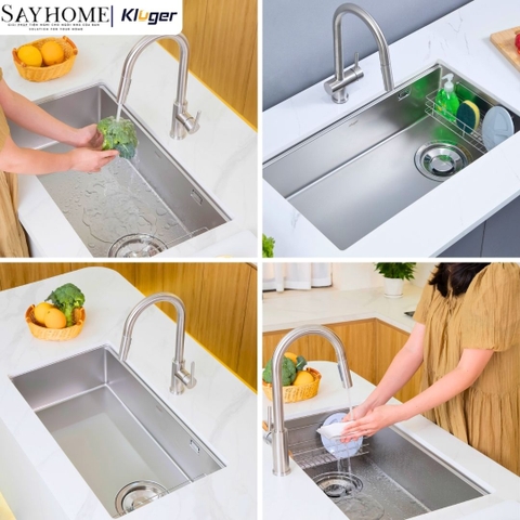 Chậu rửa chén bát 1 hố Nhật Kluger KY8045SL BASIC/PLUS tại thành phố Hồ Chí Minh