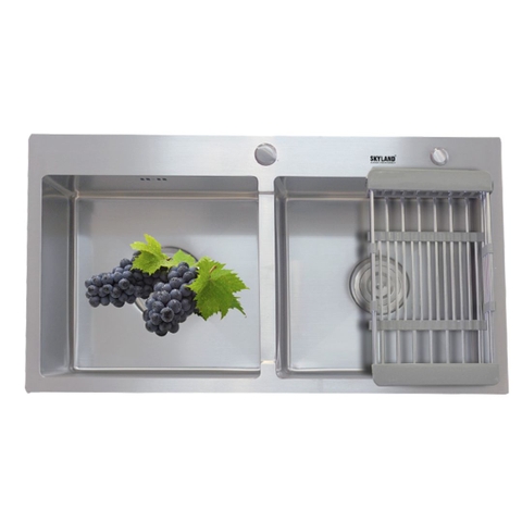 Chậu rửa chén bát 2 hố inox 304 EUROSUN EU-8245C - Chính hãng