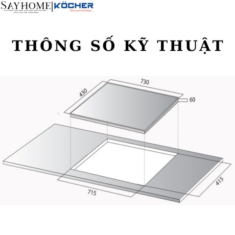 Bếp từ đôi Kocher DI 330H -  Bảo hành 3 năm
