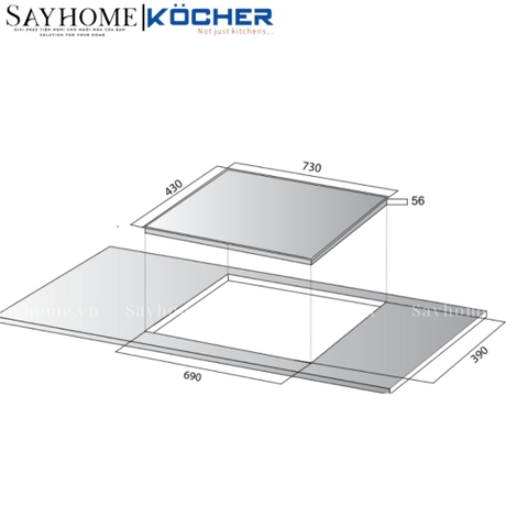 Bếp từ Kocher DI-338Pro -  Bảo hành 3 năm