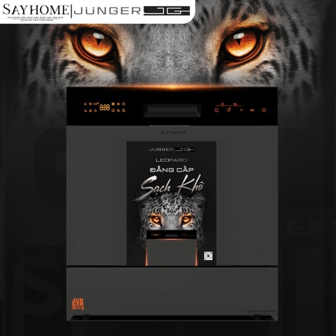 Máy rửa bát JUNGER JG Leopard DWJ-136-VG 12-13 bộ đồ ăn Châu Âu - Hàng chính hãng