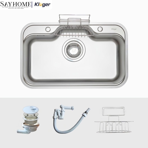 Chậu rửa chén bát 1 hố Nhật Kluger KT7848FS Basic/Plus - Hàng chính hãng
