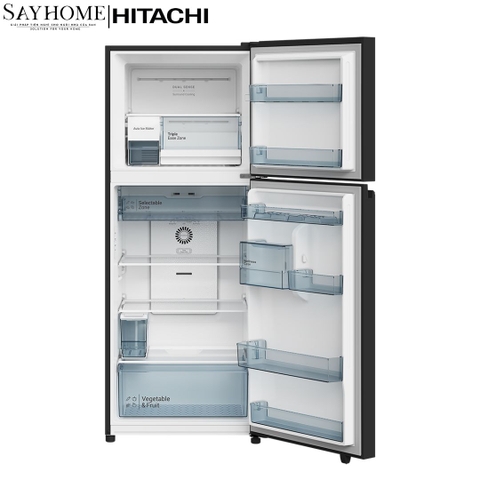 Tủ lạnh 2 cánh màu xám Hitachi HRTN6408SAGMGVN 372 Lít - Hàng chính hãng