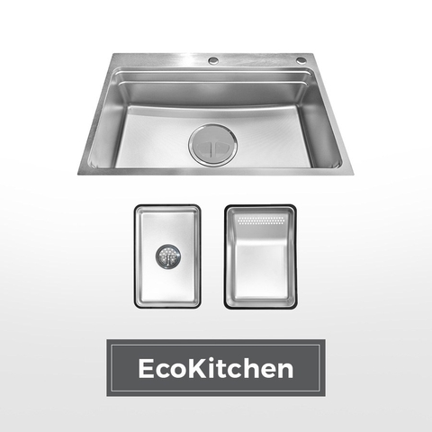 Chậu rửa chén 1 hố Inox 304 MALLOCA LINEN MS7750SS - Hàng chính hãng