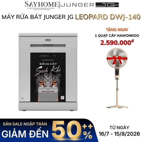 Máy rửa bát JUNGER JG Leopard DWJ-140 15 bộ đồ ăn Châu Âu - Hàng chính hãng