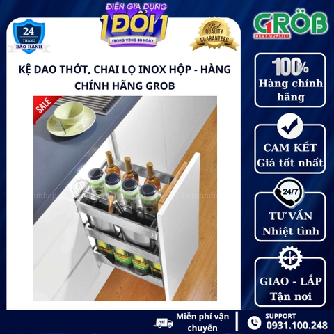 Kệ dao thớt đa năng inox hộp GROB