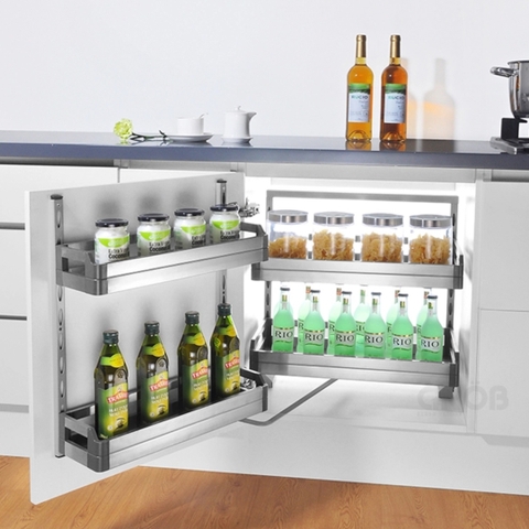 Tủ đồ khô GROB GH-245/260 2 tầng inox hộp - Hàng chính hãng GROB
