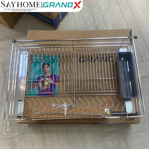 Giá bát đĩa GrandX XD.60S/70S/80S/90S nan dẹt Inox Sus304 - Hàng chính hãng