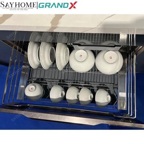 Giá bát đĩa GrandX XD.60S/70S/80S/90S nan dẹt Inox Sus304 tại Thành phố Hồ Chí Minh