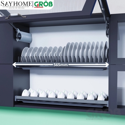 Giá chén bát cố định GROB GP-H160/H170/H180/H190 hợp kim phủ Nano - Hàng chính hãng GROB