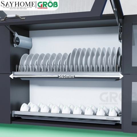 Giá chén bát cố định GROB GS304-160/170/180/190 inox SUS304 - Hàng chính hãng GROB