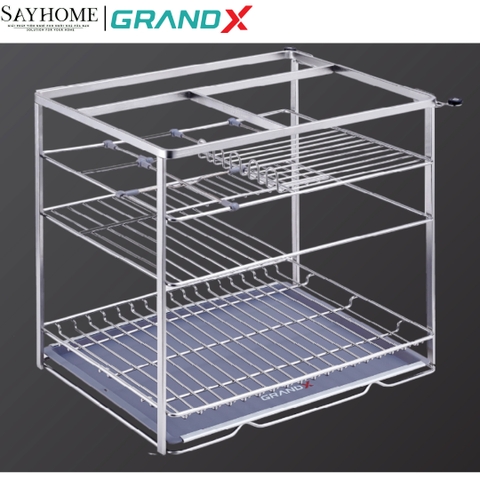 Giá đựng chai lọ gia vị Grand X XS.25S2/30S2/35S2/40S2 Inox Sus304 nan dẹt - Hàng chính hãng