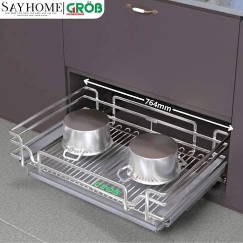 Giá đựng xoong nồi GROB GOP304-60/70/75/80/90 đa năng inox 304, nan Oval - Hàng chính hãng GROB
