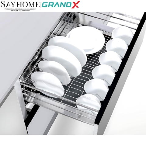Giá bát đĩa GrandX XD.60S/70S/80S/90S nan dẹt Inox Sus304 - Hàng chính hãng