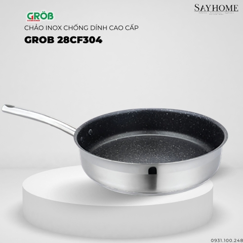 Chảo từ GROB 28CF304 Inox cao cấp - Hàng chính hãng