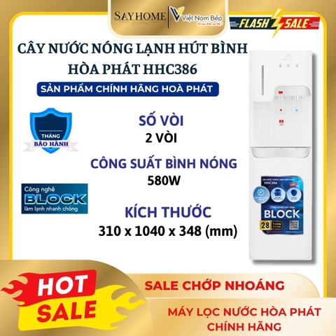 Cây nước nóng lạnh hút bình Hoà Phát HHC386 - Hàng chính hãng Hoà Phát