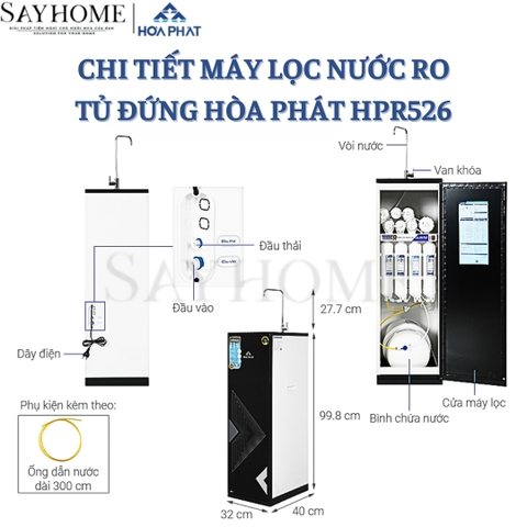 MÁY LỌC NƯỚC RO HOÀ PHÁT HPR526 SAYHOME