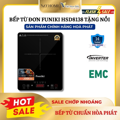 Bếp điện từ đơn Funiki HSD8138 - Bảo hành 14 tháng