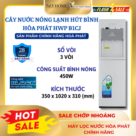 Cây nước nóng lạnh hút bình Hòa Phát HWP B1CI - Bảo hành 24 tháng
