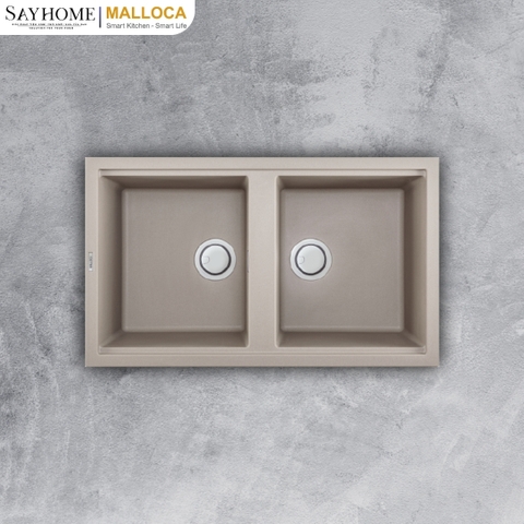Chậu rửa đá 2 ngăn Malloca TORTORA K-45043 tại thành phố Hồ Chí Minh