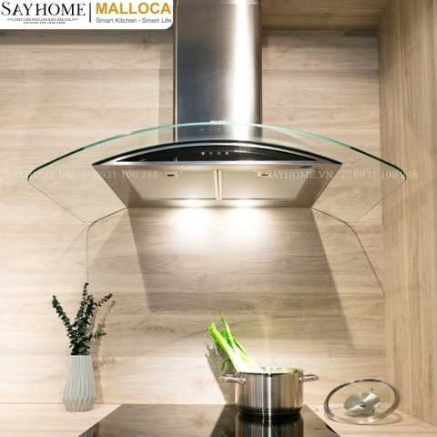 Máy hút mùi MALLOCA GAMA K3155.9 kính cong RANGE HOOD - Hàng chính hãng MALLOCA