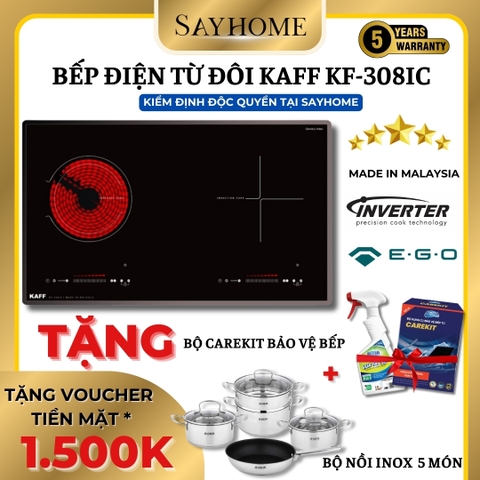 Bếp từ kết hợp hồng ngoại đôi KAFF KF-308IC tại thành phố Hồ Chí Minh
