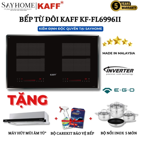 Bếp từ đôi KAFF KF-FL6996II - Bảo hành tại nhà 5 năm toàn quốc - Hàng chính hãng